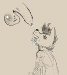  2017 anthro balls big_penis blush canine dripping honky_kat humanoid_penis male mammal penis precum sketch uncut 