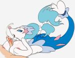  2018 big_breasts blue_eyes breasts cum cum_in_mouth cum_inside cum_on_breasts cum_on_face ejaculation female hair jewelry long_hair lying male male/female nintendo on_front orgasm pok&eacute;mon pok&eacute;mon_(species) primarina seii3 sex titfuck unseen_male video_games 