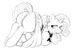  animal_genitalia animal_pussy anus butt clothed clothing cocampplus dress equine_pussy female feral friendship_is_magic my_little_pony presenting pussy rarity_(mlp) 