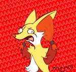  ambiguous_gender angry delphox dragonskator nintendo pok&eacute;mon pok&eacute;mon_(species) pulling_hair reaction_image video_games yelling 