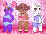  &lt;3 &lt;3_eyes 2014 4_fingers animal_crossing anthro babydoll balls bandanna barefoot belly biped black_eyes black_nose blonde_hair blue_clothing blush blush_sticker bra brown_body brown_eyes brown_nose bulge butch_(animal_crossing) camisole canine clothed clothing crossdressing digital_drawing_(artwork) digital_media_(artwork) dog featureless_feet flaccid front_view girly gotobeido group hair hand_on_hip hands_behind_back hands_on_hips head_tuft humanoid_hands inside japanese kemono lingerie long_foreskin looking_at_viewer male mammal markings marshal_(animal_crossing) mouse muscular muscular_male nintendo nipple_bulge nipples open_mouth open_smile overweight overweight_male panties pecs penis penis_outline pink_tongue purple_body purple_clothing red_clothing rod_(animal_crossing) rodent sheer_clothing shortstack smile socks_(marking) squirrel standing tongue translucent transparent_clothing two_tone_body uncut underwear video_games whiskers white_body 