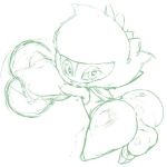  balls butt green_skin humanoid male nintendo penis plant pok&eacute;mon pok&eacute;mon_(species) roserade sketch solo video_games zenminch 