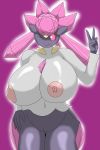  big_breasts breasts deadpliss diancie female huge_breasts humanoid legendary_pok&eacute;mon nintendo pok&eacute;mon pok&eacute;mon_(species) purple_background pussy simple_background solo video_games 
