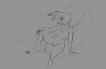  2018 anthro anthrofied areola avian beak black_and_white breasts claws duplicitousmachine feathered_wings feathers female friendship_is_magic gilda_(mlp) gryphon monochrome my_little_pony nipples nude pussy solo wings 