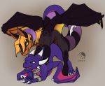  ass_up collar cynder dragon duo female feral hair horn male male/female open_mouth sex smile spyro_the_dragon video_games wings yojek163 