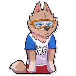  &lt;3 2017 4_fingers alpha_channel angry anthro canine clothed clothing cobaltsynapse cute disappointed eyewear fifa front_view goggles half-closed_eyes looking_at_viewer male mammal mascot reaction_image simple_background solo tired transparent_background what wolf zabivaka 