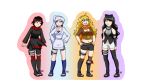  alternate_universe black_hair blake_belladonna blonde_hair blue_eyes breasts cape cleavage commentary crossover english_commentary forehead_protector full_body konohagakure_symbol long_hair multicolored_hair multiple_girls naruto naruto_(series) naruto_shippuuden ninja purple_eyes red_cape red_hair ruby_rose rwby scar scar_across_eye short_hair silver_eyes smile stacky422 standing thighhighs weiss_schnee white_hair yang_xiao_long yellow_eyes 