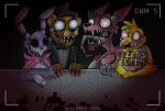  2014 a7xsparx animatronic anthro avian bear bird blood bonnie_(fnaf) canine chica_(fnaf) chicken digital_media_(artwork) eye_patch eyewear five_nights_at_freddy&#039;s fox foxy_(fnaf) freddy_(fnaf) group hook lagomorph machine mammal rabbit robot video_games 