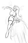  2016 anthro anthrofied breasts costume equine feathered_wings feathers female fluttershy_(mlp) friendship_is_magic hi_res jrvanesbroek mammal monochrome my_little_pony pasties pegasus sketch solo superhero titty_vixen titty_vixen_(character) wings 