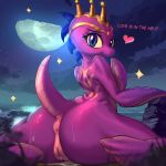  2018 absurd_res anus bonk&#039;s_adventure butt dragon female hi_res lumineko princess_za pussy_juice vest_(artist) 