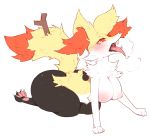  2018 anthro blush braixen breasts breath butt canine female inner_ear_fluff mammal napdust nintendo nude open_mouth pok&eacute;mon pok&eacute;mon_(species) solo tongue video_games 