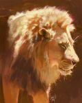  2018 digital_media_(artwork) feline feral fur lion male mammal solo tamberella tan_fur whiskers 
