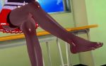  3d feet looking_at_view no_shoes pantyhose shiny_pantyhose toes 