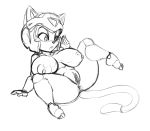  anthro anus areola big_breasts breasts cat feline mammal nipples polly_esther pussy samurai_pizza_cats spread_legs spreading thecon thick_thighs 