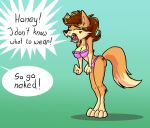  2018 anthro bra breasts brown_hair canine clothing digital_media_(artwork) eyes_closed female fox fur hair mammal open_mouth panties sonicpegasus tan_fur teeth tongue underwear 