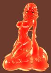  1girl 7_percent breasts female goo_girl monster_girl nude original shiny solo 