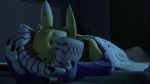  3d_(artwork) digimon digital_media_(artwork) female renamon sleeping smoaer source_filmmaker 