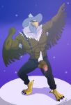  angry_birds anthro avian balls bird eagle humanoid_penis jabuhusky male mighty_eagle muscular penis video_games 