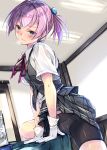  kantai_collection kobayashi_chisato masturbation pantsu see_through seifuku shiranui_(kancolle) skirt_lift 