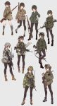  alice_gear america assault_rifle battle_rifle bottle brodie_helmet camouflage eotech evolution fangdan_runiu gachimuchi goggles goggles_on_headwear gun helmet highres holding holding_gun holding_weapon laser_sight m14 m16a1 m16a2 m1903_springfield m1_garand m4_carbine military military_uniform mk_18_carbine night_vision_device orange_hair original pantyhose rifle short_shorts shorts simple_background sling soldier twintails uniform van_darkholme vietnam_war water_bottle weapon woodland_pattern world_war_i world_war_ii 