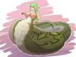  acerok belly_bulge blush breasts bulge inara_serpentine lamia monster_girl naga ring_eyes vore 