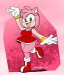  amy_rose big_breasts boots bracelet breasts clothed clothing crown digital_media_(artwork) eyelashes female footwear gloves green_eyes hedgehog jewelry joaoppereiraus mammal slightly_chubby sonic_(series) thick_thighs tiara video_games 