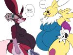  age_difference alien anthro belly big_belly big_breasts big_butt binary_(wouhlven) breastfeeding breasts butt canine child digimon female larger_female mammal mother mother_and_child multi_breast older_female parent pregfur pregnant renamon scarlett size_difference whiterabbit95 young zettairesu 