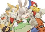  2018 amphibian anthro avian bird canine clothing falco_lombardi fox fox_mccloud frog group lagomorph long_ears male mammal nemurism nintendo peppy_hare rabbit slippy_toad star_fox video_games 