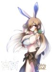  :3 alternate_costume animal_ears arctic_hare_(kemono_friends) artist_name blush breasts bright_background brown_hair bunny_ears bunny_tail commentary_request cowboy_shot cup dated drink drinking_glass drinking_straw european_hare_(kemono_friends) extra_ears from_side gradient_hair hair_over_one_eye hand_on_own_head highres holding holding_cup huge_breasts kemono_friends long_hair looking_at_viewer melting mountain_hare_(kemono_friends) multicolored_hair multiple_girls navel o_o partial_commentary red_eyes sarong sidelocks signature solo_focus steaming_body tail very_long_hair white_background white_bikini_top yoshida_hideyuki 