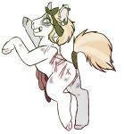  2018 alpha_channel bandanna blood bruised digital_media_(artwork) esprit-arait fan_character female fur hi_res large_file missing_teeth my_little_pony piercing pussy simple_background smile solo transparent_background white_fur 