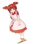  apron arc_the_lad choko_(arc_the_lad) commentary ooo red_eyes red_hair shoes short_hair short_twintails smile solo twintails 