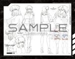  00s 1girl ass bodysuit breasts character_sheet curvy female huge_ass kagami_hirotaka kangoku_senkan kangoku_senkan_3 large_breasts lieri_bishop lilith-soft long_hair multiple_views nipples nude official_art panties rieri_bishop saliva simple_background solo standing thighs thong underwear upper_body white_background 