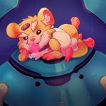  balls erection hammond_(overwatch) hamster ladynoface96 male mammal overwatch penis rodent solo video_games 