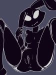  anthro anus bombay_(artist) breasts female five_nights_at_freddy&#039;s five_nights_at_freddy&#039;s_2 grin hi_res lagomorph looking_at_viewer machine mammal presenting presenting_pussy pussy rabbit robot shadow_bonnie_(fnaf) simple_background smile solo spread_legs spreading teeth video_games 