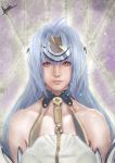  android asurada_yui blue_hair commentary cyborg forehead_protector kos-mos long_hair solo xenosaga 