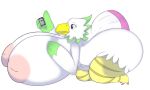  2016 3_fingers 3_toes all_fours animal_crossing anthro areola avian battery beak big_breasts big_butt biped bird black_eyes breast_rest breasts butt celia_(animal_crossing) cellphone claws crotch_tuft digital_drawing_(artwork) digital_media_(artwork) dipstick_tail eyelashes feather_tuft feathered_wings feathers female flare-zen frown full-length_portrait gloves_(marking) green_feathers green_wings hand_on_breast hi_res holding_object holding_phone huge_breasts huge_butt hyper hyper_breasts hyper_butt hyper_hips hyper_nipples inverted_nipples iphone light_theme low_battery markings multicolored_feathers multicolored_tail nintendo nipples non-mammal_breasts nude open_beak open_frown open_mouth phone pink_feathers pink_nipples pink_tail portrait puffy_areola puffy_nipples shadow side_view simple_background small_waist solo talons thick_thighs toe_claws toes tuft two_tone_tail two_tone_wings video_games voluptuous white_background white_feathers white_tail white_wings wide_hips winged_arms wings worried yellow_beak 