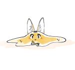  :3 animal_ears blob bow bowtie commentary kemono_friends panzuban print_neckwear serval_(kemono_friends) serval_ears serval_print simple_background solo white_background yellow_eyes 