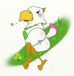  &lt;3 2013 3_toes abstract_background animal_crossing anthro avian beak bedroom_eyes big_thighs biped bird black_eyes blush butt butt_blush butt_focus celia_(animal_crossing) claws digital_drawing_(artwork) digital_media_(artwork) dipstick_tail eyelashes feather_tuft feathered_wings feathers female flower full-length_portrait gloves_(marking) grass green_feathers half-closed_eyes hand_on_hip head_tuft juice_(disambiguation) looking_away looking_back lying markings multicolored_feathers multicolored_tail nintendo nude on_side pink_feathers pink_tail plant portrait presenting presenting_hindquarters presenting_pussy punkinillus pussy pussy_juice_drip seductive simple_background solo tail_feathers talons toe_claws toes tuft two_tone_tail video_games white_background white_feathers white_pussy white_tail winged_arms wings yellow_beak 