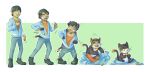  2018 cat clothed clothing digital_media_(artwork) fauvfox feline feral front_view fully_clothed human_to_feral male mammal nintendo pok&eacute;mon pok&eacute;mon_(species) pokemon_beta simple_background solo standing transformation video_games 