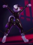  bdsm bodysuit bondage bound bulge butt canine catsuit_(disambiguation) clothing dalmatian dog male mammal plug rope rubber rubber_suit shiny skinsuit stuck tight_clothing tobbywolf young 