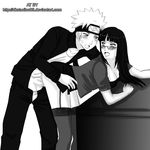  1girl blush breasts cleavage dkstudios05 garter_belt glasses greyscale hetero hyuuga_hinata long_hair medium_breasts monochrome naruto_(series) naruto_shippuuden penis sex testicles thighhighs uncensored uzumaki_naruto 