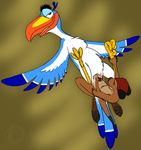  anal anal_penetration avian balls bird cum cum_on_feet cum_on_hand cum_on_penis cum_on_stomach cum_on_tail disney gay hornbill interspecies legs_up lying male meerkat missionary_position on_back penetration penis sex the_lion_king timon weaselgrease zazu 