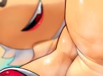  absurd_res alternate_version_at_source armpit_fetish black_nose breasts close-up clothed clothing cute_fangs female fur hair hi_res humanoid lilmoonie lipstick makeup open_mouth rouge_the_bat side_boob signature solo sonic_(series) sweat video_games white_fur 