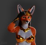  2018 3d_(artwork) anthro canine confusion digital_media_(artwork) female fox fur mammal setup1337 solo 