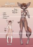  anthro breasts canine female fennec fox fur hair leeora looking_at_viewer lostgoose mammal nude pussy solo 