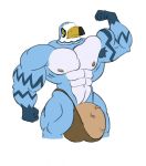  2018 abs animal_crossing anthro anthrofied armpit_hair avian barely_contained beak biceps big_pecs big_penis biped bird black_beak black_markings blue_feathers blue_stripes clothed clothing countershade_face countershade_torso countershading digital_drawing_(artwork) digital_media_(artwork) dipstick_beak eye_markings falcon feather_tuft feathers fist flaccid flexing front_view frown gloves_(marking) half-length_portrait hi_res huge_bulge huge_muscles huge_penis humanoid_hands male markings merlin_(bird) multicolored_feathers muscular muscular_male muscular_thighs navel neck_tuft nintendo nipples no_sclera pecs penis penis_base peroneus pierce_(animal_crossing) pink_nipples pink_penis portrait quads raised_arm simple_background solo standing striped_feathers stripes thong topless triceps tuft two_tone_beak two_tone_feathers vein veiny_penis video_games white_background white_countershading white_feathers yellow_beak yellow_eyes 