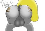  2018 anus backsack balls butt cutie_mark dock dracoflames_(artist) earth_pony equine fan_character feral horse male mammal my_little_pony perineum pony presenting presenting_hindquarters rear_view simple_background solo text 