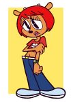  caprine clothed clothing female fur hair lammy_lamb mammal orange_fur parappa_the_rapper pukopop red_hair sheep video_games 