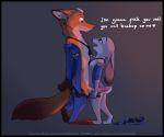  animal_genitalia animal_penis bottomless canine canine_penis clothed clothing disney erection eyewear female fox fur glasses green_eyes grey_fur judy_hopps lagomorph letodoesart male male/female mammal nick_wilde orange_fur penis police_uniform purple_eyes rabbit uniform white_fur zootopia 