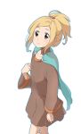  alternate_breast_size blonde_hair cape commentary_request final_fantasy final_fantasy_tactics long_hair simple_background solo takomeshi valmafra_lenande 